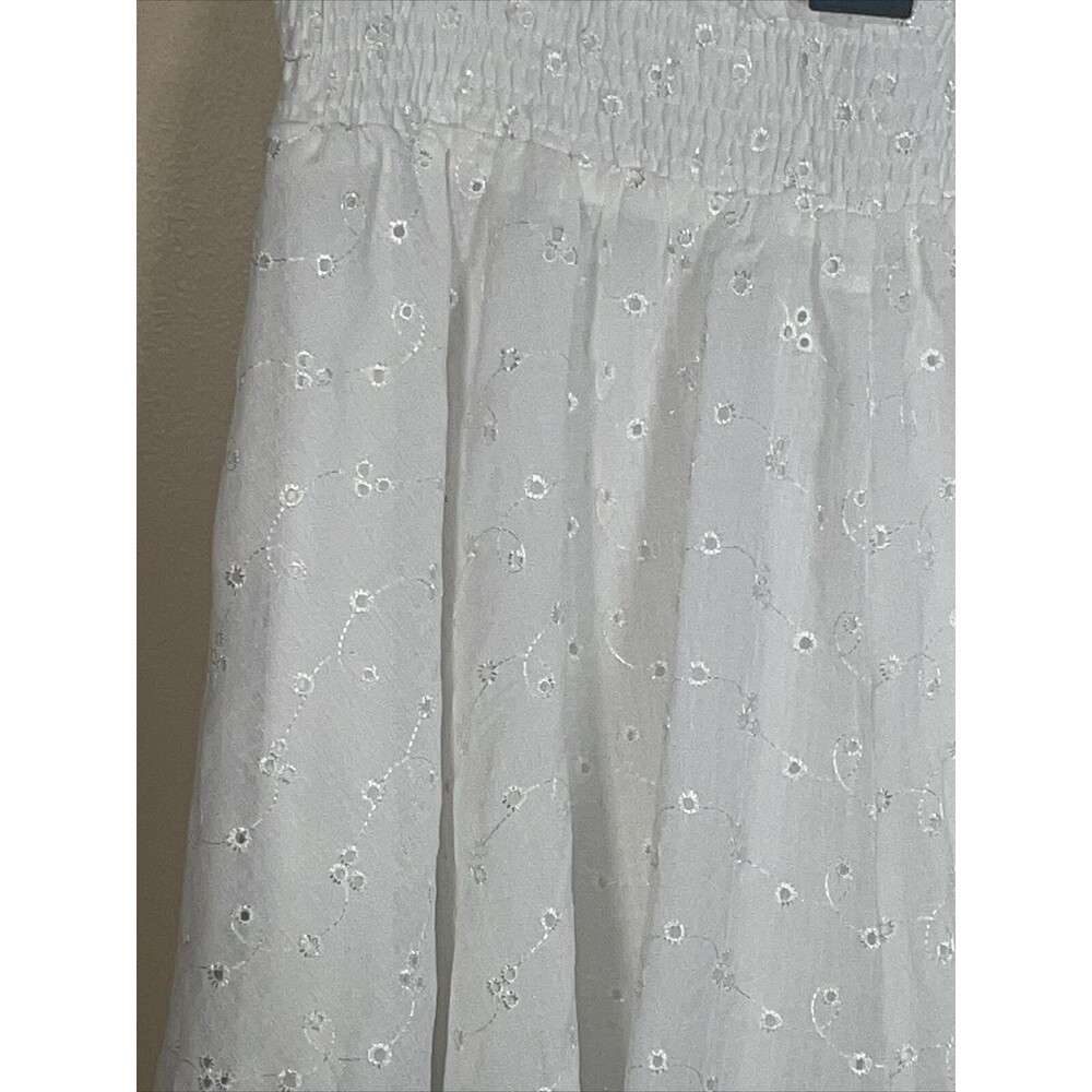 LULUS Romper Jumpsuit White Embroidered Eyelet Size XL NWT New - Picture 2 of 14